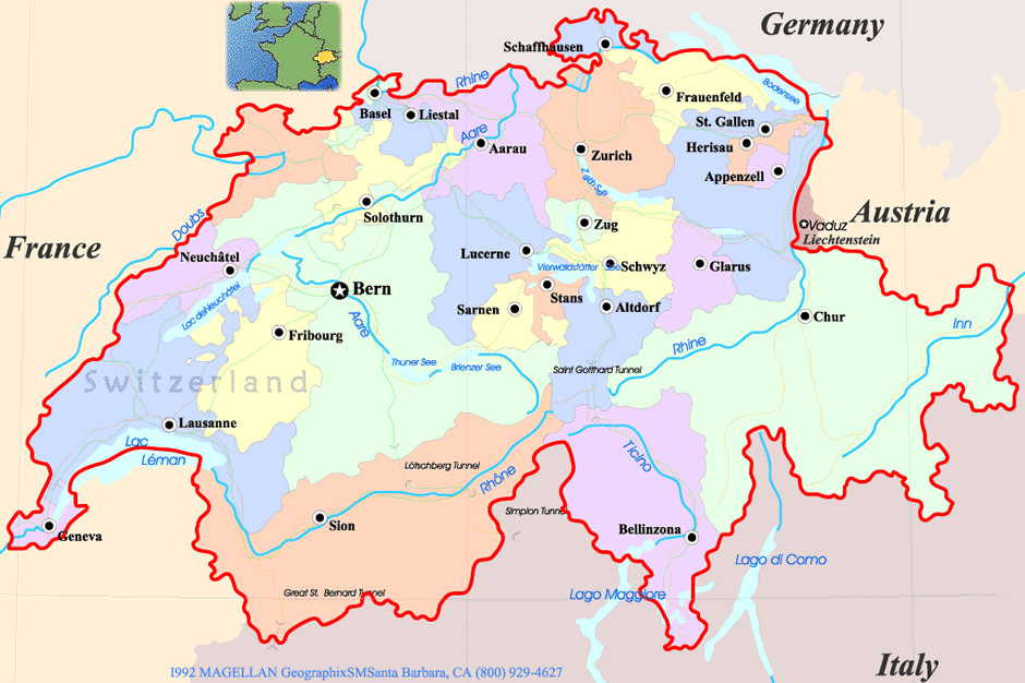 St. Gallen map